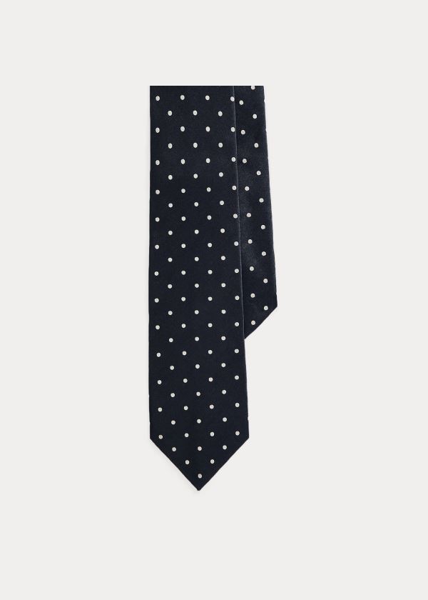 Laços Ralph Lauren Polka-Dot Silk Satin Homem 80365-YVDJ